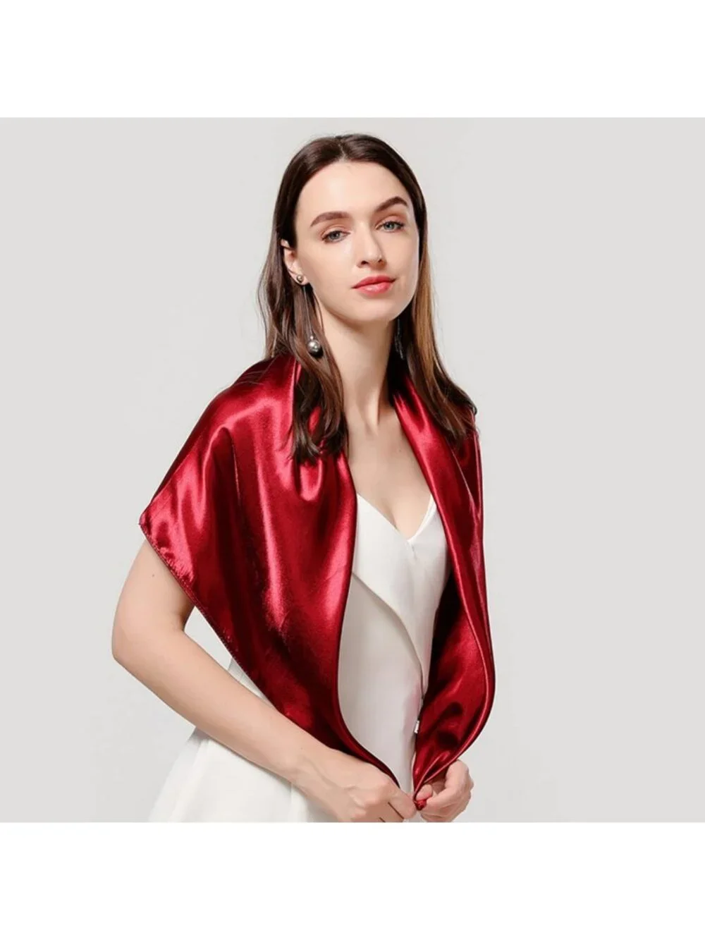 Large 35” Satin Head Scarf - Silk Feel Fashion Hair Wraps for Women & Girls